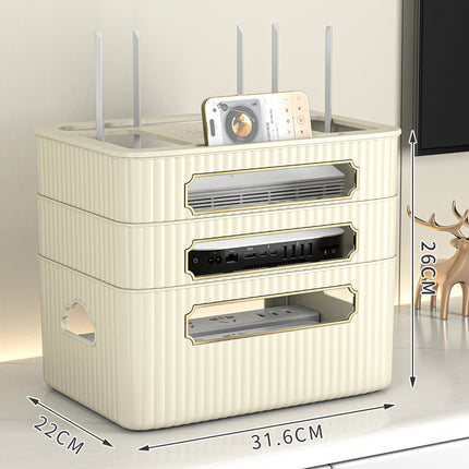 Router wifi storage box TV set-top box storage rack socket wire arrangement desktop wireless light cat placement
