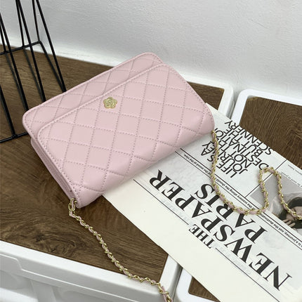 Cross-Border Small Fragrant Style Quilted Chain Bag New Fashion Versatile Small Square Bag Niche Bags Single Shoulder Crossbody Bag for Women