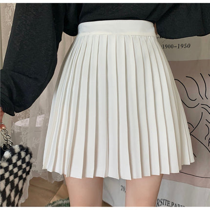 Student Sweet High Waist Pleated Skirt 2022 New Summer Slim Look All-match Elegant Skirt ins Trendy A- line Skirt