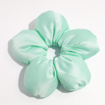 Elegant and Cute Sponge Large Intestine Ring, Fashionable Girly Hair Ring, Ponytail Hair Rope, Flower Holiday Style Hair Accessory