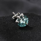 925 Silver Paraiba Moissanite / 6.5MM (single)