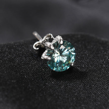 Light Luxury All-match S925 Silver Moissanite Dragon Claw Earrings for Men and Women with High-end Sense Instagram Style Fashionable Distinctive Earrings