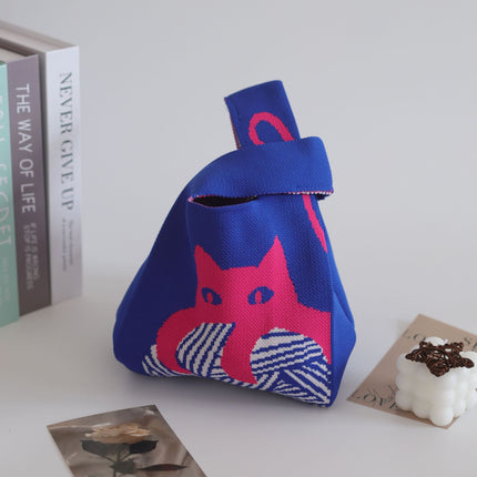 110g Baby Birthday Gift Bag Holiday Knitted Gift Bag Kidsren's First Birthday Party Handbag Gift Knitted Bag