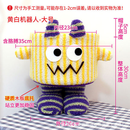 Cartoon Bigfoot Little Monster Storage Basket for Miscellaneous Snacks Large Dopamine Lamb Velvet Cute Storage Basket