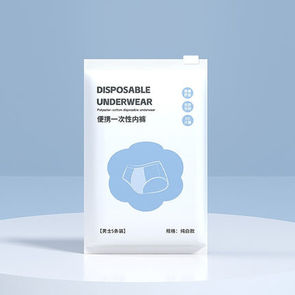 Pure cotton disposable underwear women high waist pregnant women sterilization travel hotel portable wash-free day throw men's boxer pants wholesale