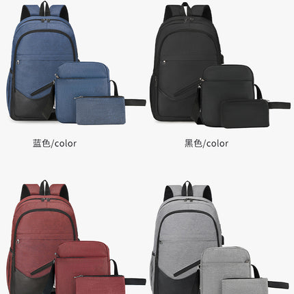 Backpack Women's Backpack Men's Korean Style Trendy Middle School Bag Large Capacity Travel Bag College Style Computer Bag Casual Bag