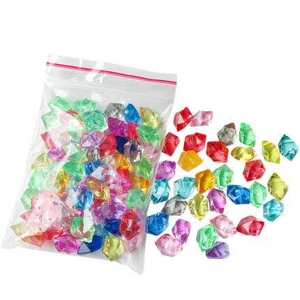 Children's Diamond Gem Toys Imitation Crystal Girls' Plastic Acrylic Seven-Color Plastic Gems Treasure