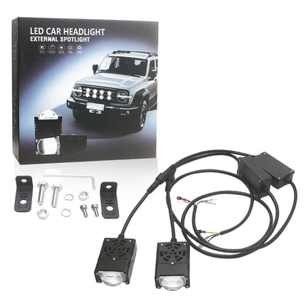 Car grille lamp middle grid lamp car led middle grid double color spotlight motorcycle led spotlight car l ed headlight