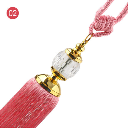 Exquisite and Popular Large-Sized European-Style Decorative Crystal Ball Tassel Curtain Tie Rope Pendant Weaving