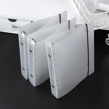 Frosted Translucent PP Band Binder Large A6 Hand Account Book Hard Shell Hand Account Notepad Envelope 6 Holes Folder