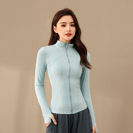 Lulu Badminton Slim-fit Sports Top Women's 2024 Autumn and Winter New Running High-end Long-sleeved Fitness Yoga Clothes