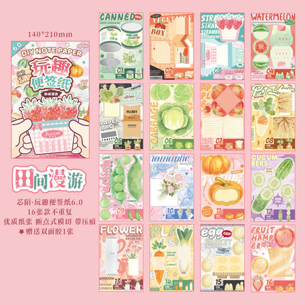 Xinmo Creative Fun Full Set Pet Sticky Notes Journal Drawing Materials DIY Gift Vintage Sticker Set