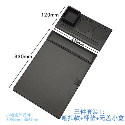 Wholesale a4 business leather meeting signing tablet clip hotel contract signature document magnetic Menu Pad clip