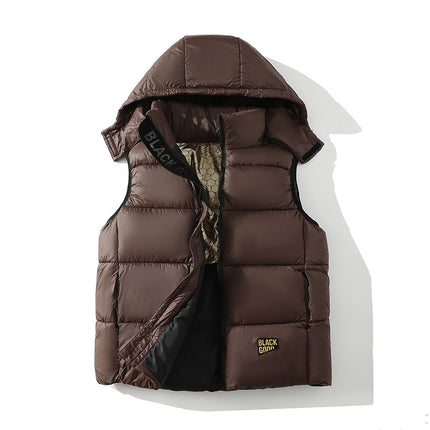 Couple's Down Cotton Vest Men's Autumn and Winter Thickened Cold-proof Cotton Jacket Fashionable plus size Outer Wearing Vest