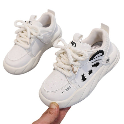 2024 Spring Children's Sneakers for Girls, Versatile White Shoes for Boys, Kids' Sports Shoes, Lightweight and Comfortable for Dropshipping