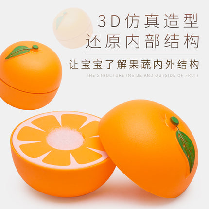 Cross-border Children's Play-house Fruit Chicing Simulation Kitchen Stove Girl Vegetable Cake Pizza Toy suit