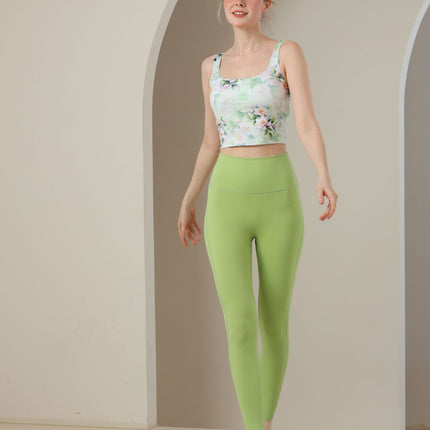 Foreign Trade Cross-border Europe and the United States No Embarrassment Line Naked Yoga Pants Women's High Waist Abdominal Fitness Pants Sports Tight Pants