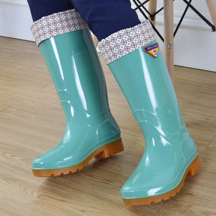 Shenshen Rain Boots for Women, Non-Slip, Waterproof, High-Top, Cotton-Padded, Warm, Suitable for All Seasons, Lightweight, Non-Slip Rubber Shoes