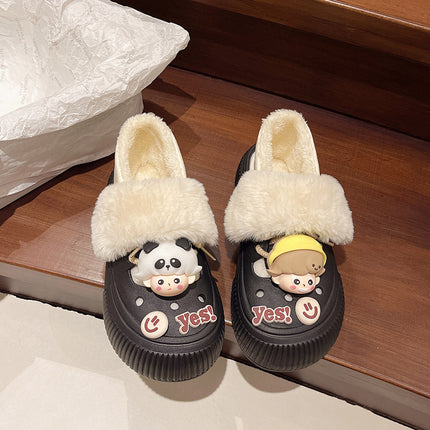 2025 New Cotton Slippers Removable Women's Winter Home Warm Fleece-Lined Home Plush Cotton Slippers Cute Slippers