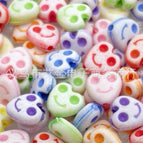 Mixed colors randomly / 17 hearts 8*9mm 0.5kg about 2300 pieces