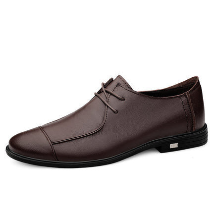 Autumn Casual Leather Shoes Work Men's Dress Men's Leather Shoes Comfortable Summer Flat Heel Thick-soled Men's Leather Shoes Men's Shoes