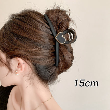2025 New Style Hair Claw Clip for Women, Large Size for Thick Hair, Hairpin for the Back of the Head, Shark Clip, Versatile Heart-Shaped Hair Accessory