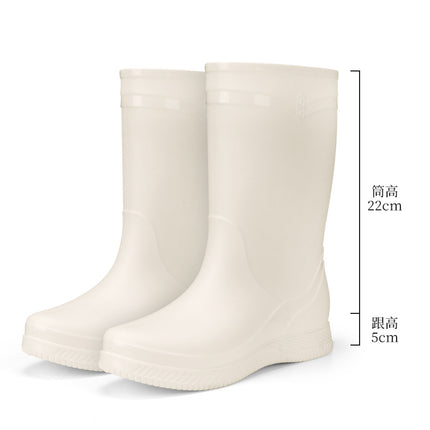 One Piece Free Shipping Cross-Border Water Shoes Waterproof Non-Slip Rain Boots for Women Mid-Calf Wear-Resistant Outdoor Fashion Overshoes Rain Boots for Women