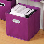 Coverless drawer purple double-sided portable (plastic buckle) / Large size (28*28*28cm)