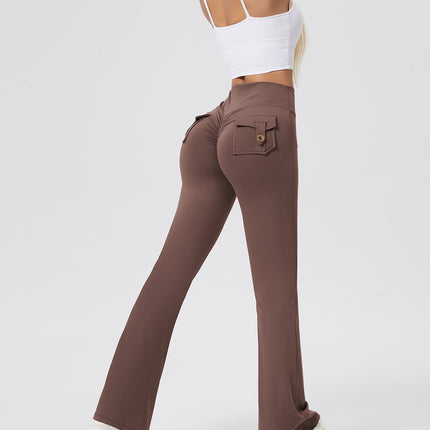 Pocket Yoga Pants Women's Peach Bell Pants Women's High Waist Hip-lifting Sports Tight Pants Quick-drying Yoga Fitness Pants