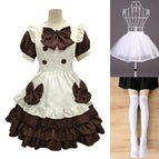 005 brown + white socks + small bustle / S