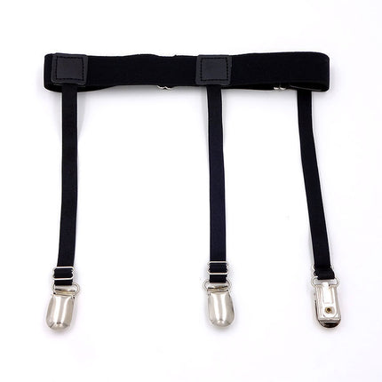 Men's and women's socks clip shirt anti-wrinkle non-slip fixed clip elastic high elastic leg ring non-slip garter belt
