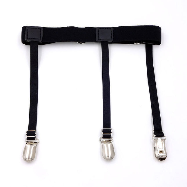 Men's and women's socks clip shirt anti-wrinkle non-slip fixed clip elastic high elastic leg ring non-slip garter belt