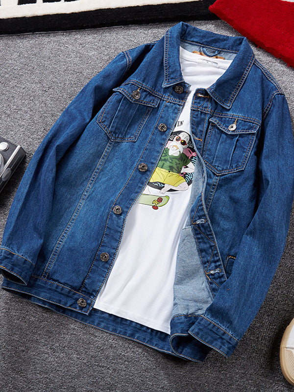 Autumn Temu Plus Size Men's Cross-Border Denim Jacket Plus Fat Plus Size Aliexpress Top Plus Size Amazon Jacket