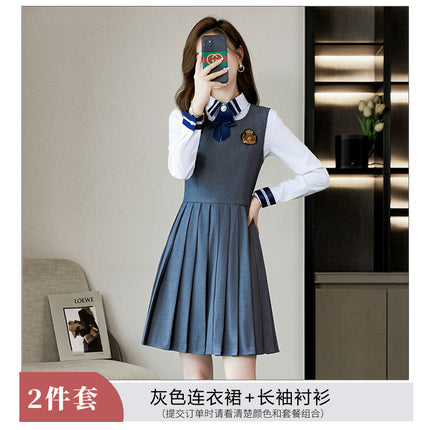 Kindergarten Teachers Garden Clothes Work Clothes Autumn and Winter New Kindergarten Teachers Vocational Middle School Students College Style suit Female dress