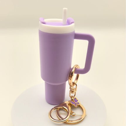 New detachable mini Stanley keychain Stanley ice cup butterfly with straw outdoor portable