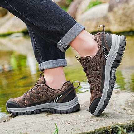 Cross-Border New Men's Hiking Shoes Outdoor Non-Slip Hiking Men's Shoes Wear-Resistant Large Size Camping Sports Running Hiking Shoes