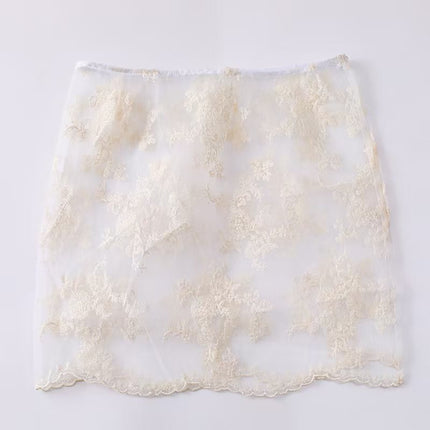 Lace Fart Curtain Skirt Advanced Sense Fart Curtain Stacked Spring Niche Design Korean Style Lace Apron Cover Skirt Sweet