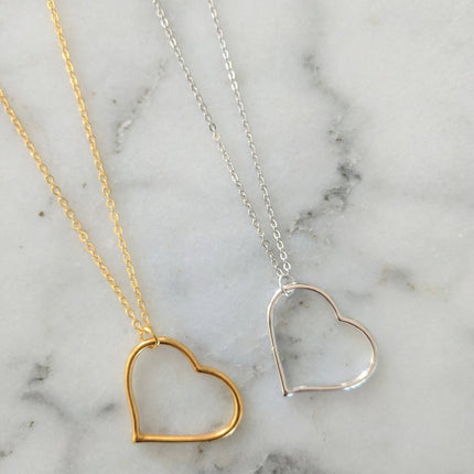 European and American foreign trade jewelry simple metal style sexy hollow love heart heart long sweater chain necklace necklace