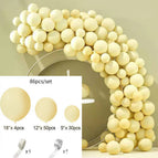 Maca yellow 86PCS (free dispensing ribbon balloon chain)