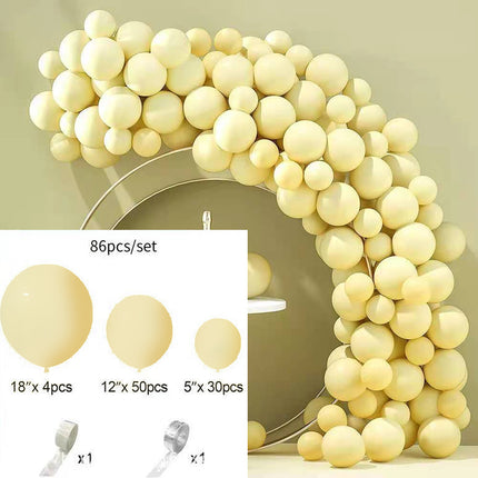 Cross-Border Amazon Macaron Solid Color Balloon Package Wedding Birthday Arrangement Balloon Party Solid Color Matte Set