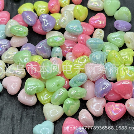 Acrylic light color plated AB colorful diy children beaded material candy AB colorful beads jewelry accessories