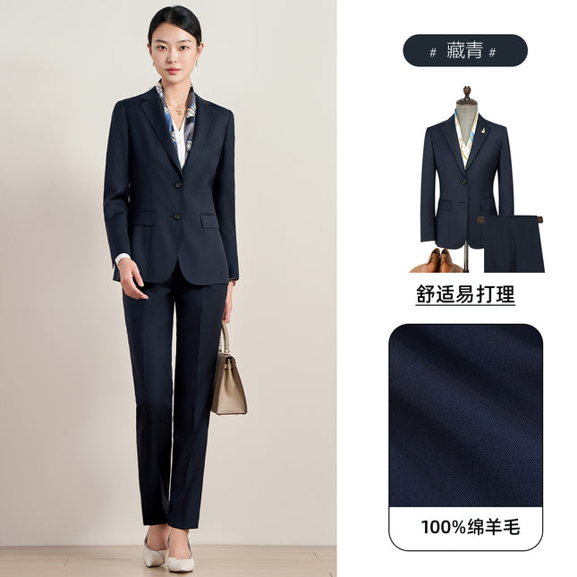 [Luo Hao] 26 Spring High-End Business 100% Pure Wool Suit Women's Commuting Professional Wear Women's Suit Set