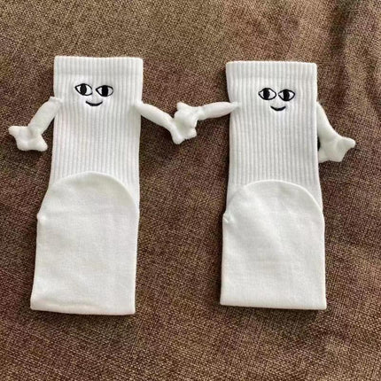 [in stock and fast delivery] Amazon temu AliExpress Cross-border Special for Embroidery Eye Holding Socks Magnetic Lovers Socks