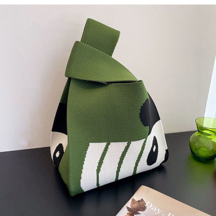 National Treasure Series Panda Knitted Bag Cute Tote Bag Panda Travel Souvenir 2023 New National Trend Bag