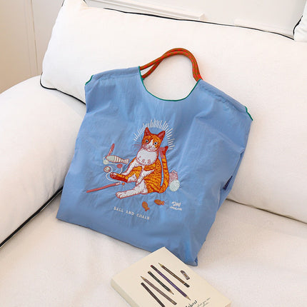 New Canvas Bag Embroidered Shopping Bag Tote Bag Large Capacity Bag Women's Handbag Crossbody Bag