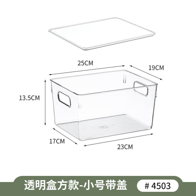 Transparent Storage Box, Thickened and Deepened, Without Lid, Large Cosmetic Organizer Box, Snack and Seasoning Cabinet, Desktop Sorting Box