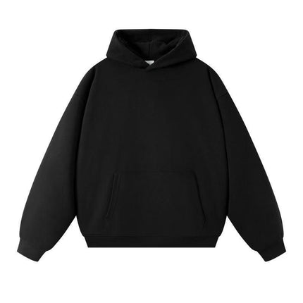 Trendy Brand Heavyweight 400g Terry Crewneck Sweatshirt Couple Pullover Autumn and Winter Thickened Coat Solid Color Loose Unisex Top