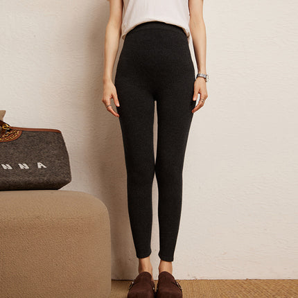 Cashmere Leggings Women's High Waist Tight Belly-Tight Hip-Lifting Warm Pants Slimming Wool Leggings