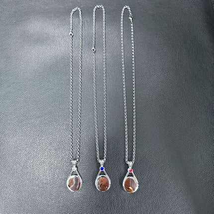 Animation surrounding H2O red sand seal shell necklace girl mermaid shell can open and close necklace women's pendant