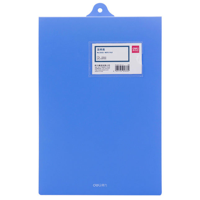Deli 5333 Vertical Blue Single A4 Hanging File Folder with Strong Metal Clip for Hanging and Storing